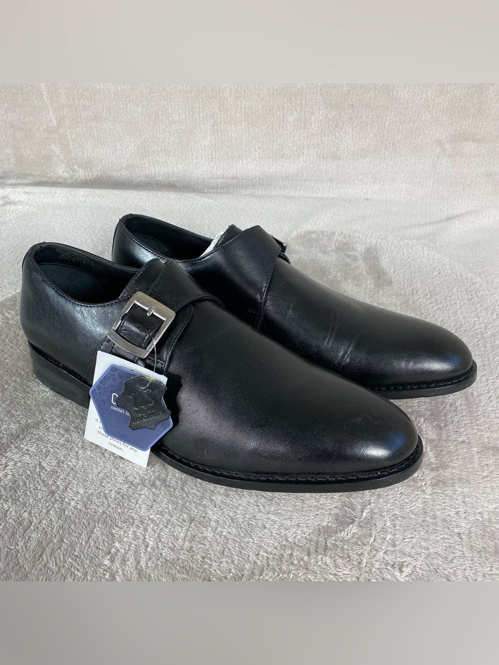 Anthony Veer Roosevelt Monk Strap Dress Shoes Mens Size 11 Black Leather NEW